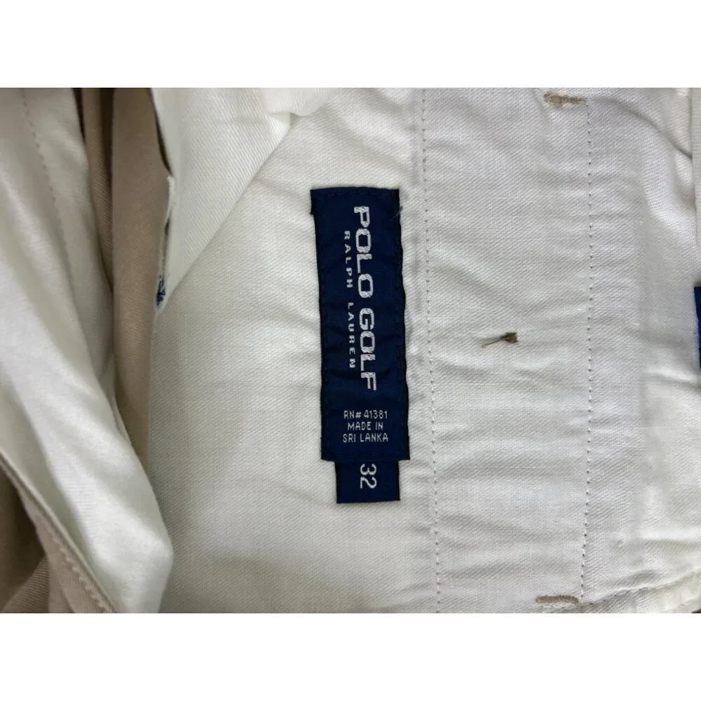 POLO Golf Ralph Lauren Links Shorts Sailboat Embroidered Khaki‎ Mens Size 32 NWT